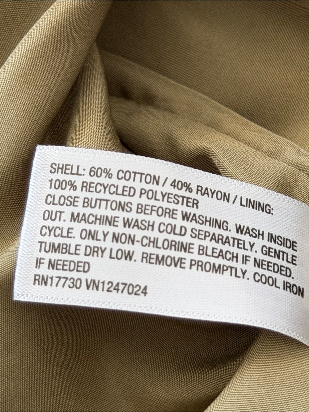 A New Day Women's XL Olive Green Button-Front Vest - Picture 5 of 6
